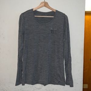 Ski themed Long Sleeve Merino womens shirt